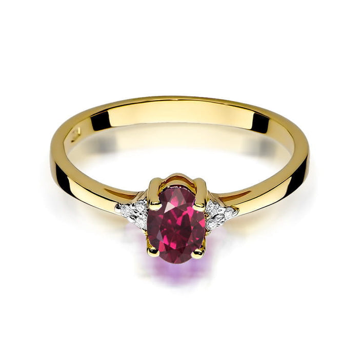 Inel Aur 14K W301 Rodolit 0.50ct