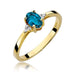 Inel Aur 14K W301 Topaz London Blue 0.50ct