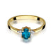 Inel Aur 14K W301 Topaz London Blue 0.50ct