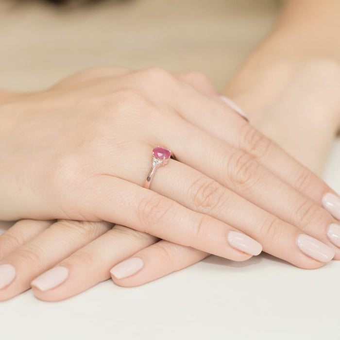 Inel Aur 14K cu Topaz 1.40 ct si Diamante Naturale 0.03 ct