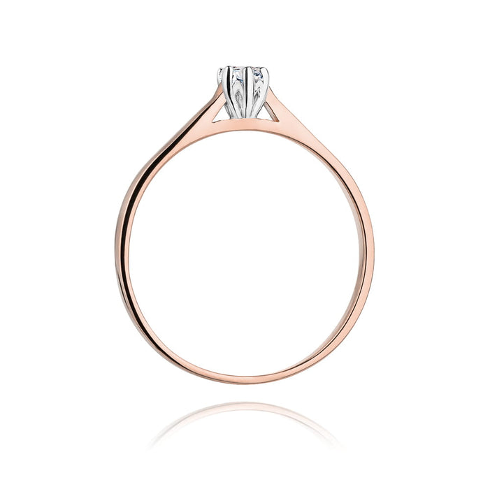 Inel Aur 14K W311 Diamant 0.10ct