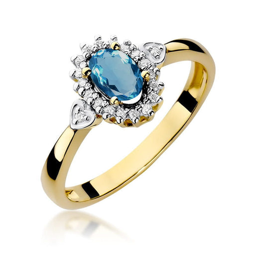 Inel Aur 14K W312 Topaz London Blue 0.50ct