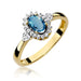 Inel Aur 14K W312 Topaz London Blue 0.50ct