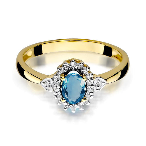 Inel Aur 14K W312 Topaz London Blue 0.50ct