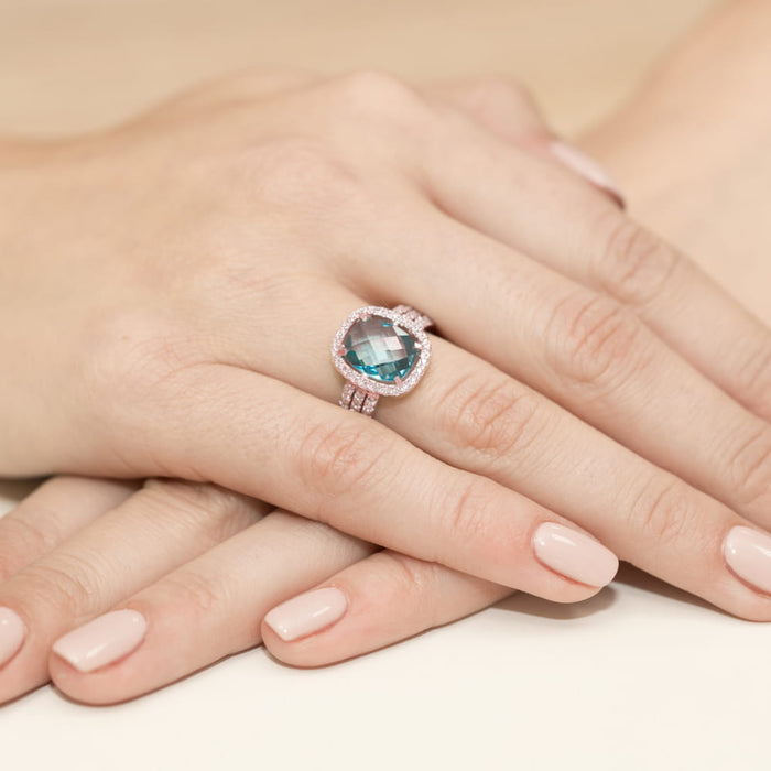 Inel Aur 14k cu Topaz 3.00 ct