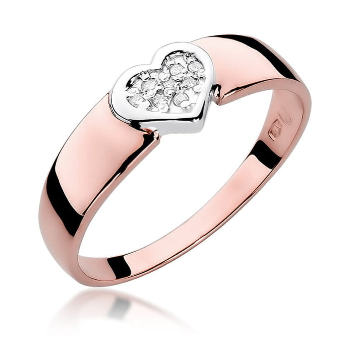 Inel Aur 14k cu Diamant Natural 0.04 ct