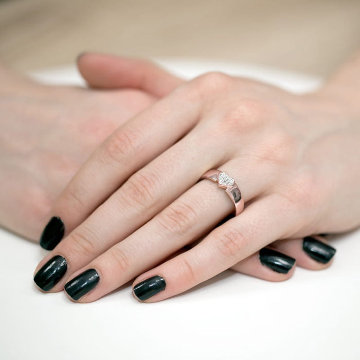 Inel Aur 14k cu Diamant Natural 0.04 ct