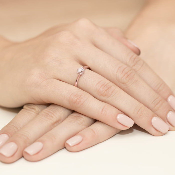 Inel Aur 14K cu Diamant Natural 0.10 ct