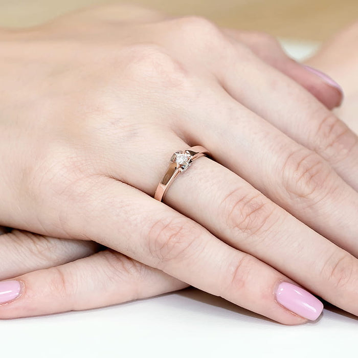 Inel Aur 14K cu Diamant Natural 0.09 ct