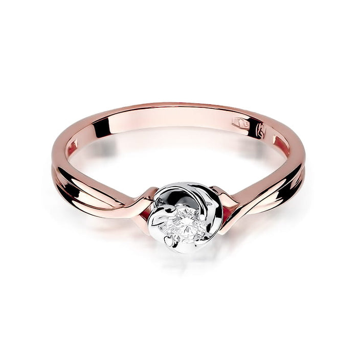 Inel Aur 14K cu Diamant Natural 0.10 ct