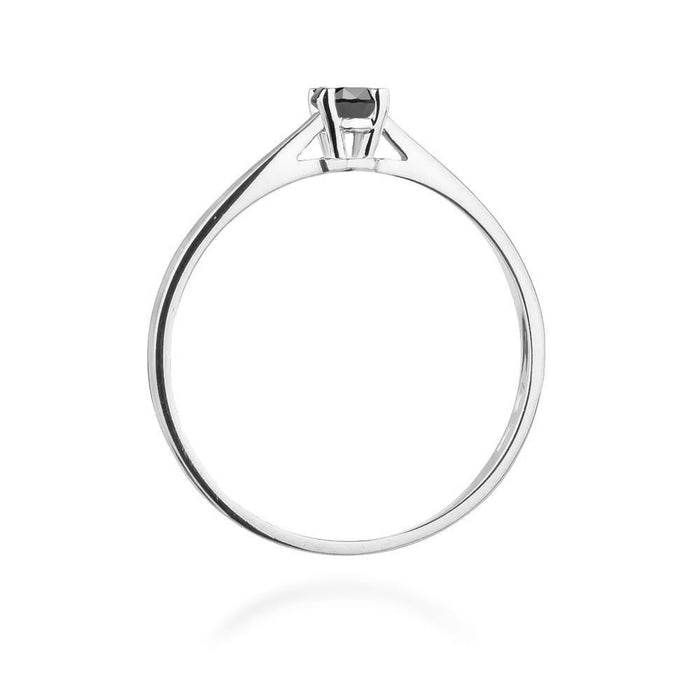 Inel Aur 14K cu Diamante Naturale Negre 0.20 ct