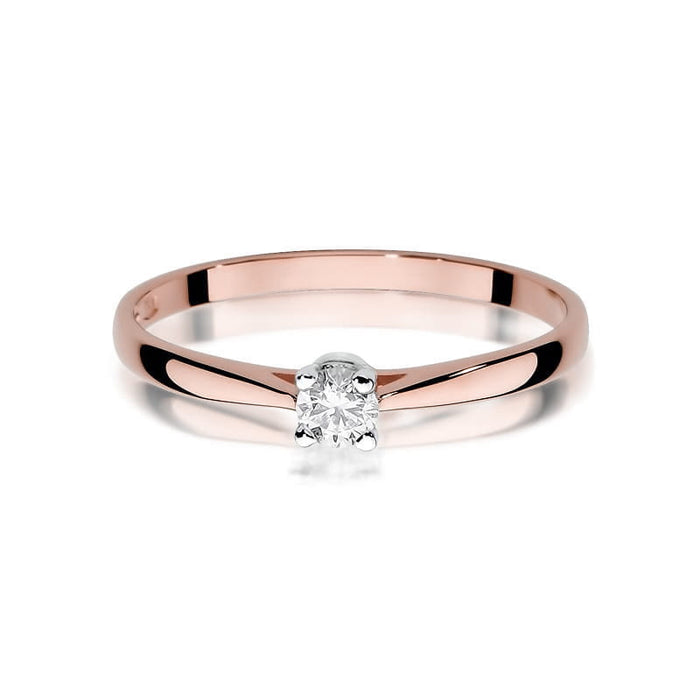 Inel Aur 14K cu Diamant Natural 0.15 ct