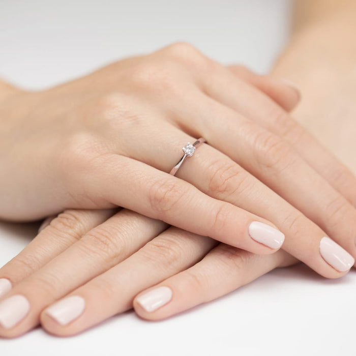 Inel Aur 14K cu Diamant Natural 0.15 ct