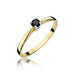 Inel Aur 14K cu Diamante Naturale Negre 0.20 ct