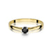 Inel Aur 14K cu Diamante Naturale Negre 0.20 ct
