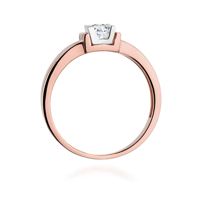 Inel Aur 14K cu Diamant Natural 0.10 ct