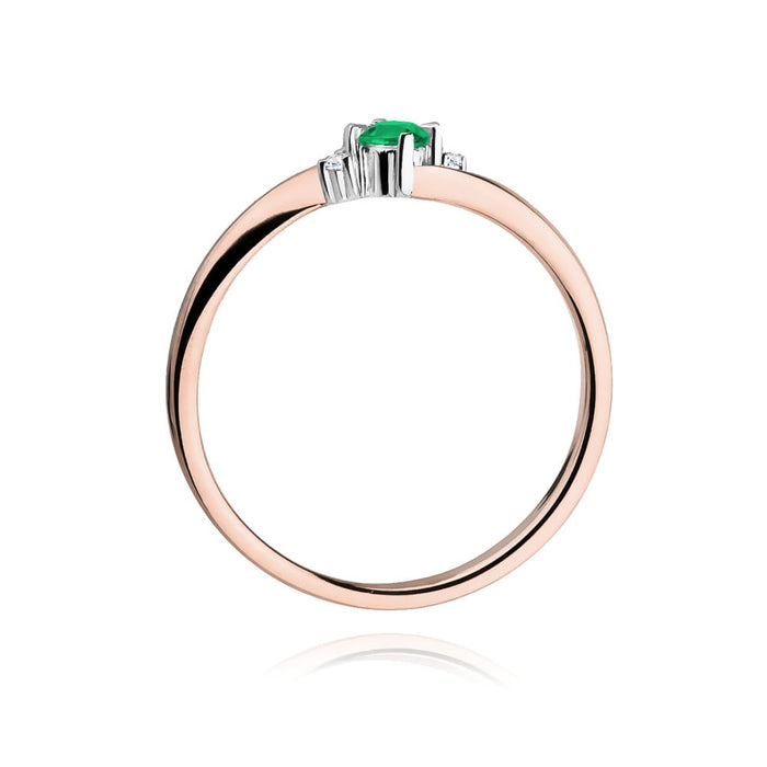 Inel Aur 14K W346 Smarald 0.15ct