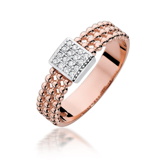 Inel Aur 14k cu Diamant Natural 0.08 ct