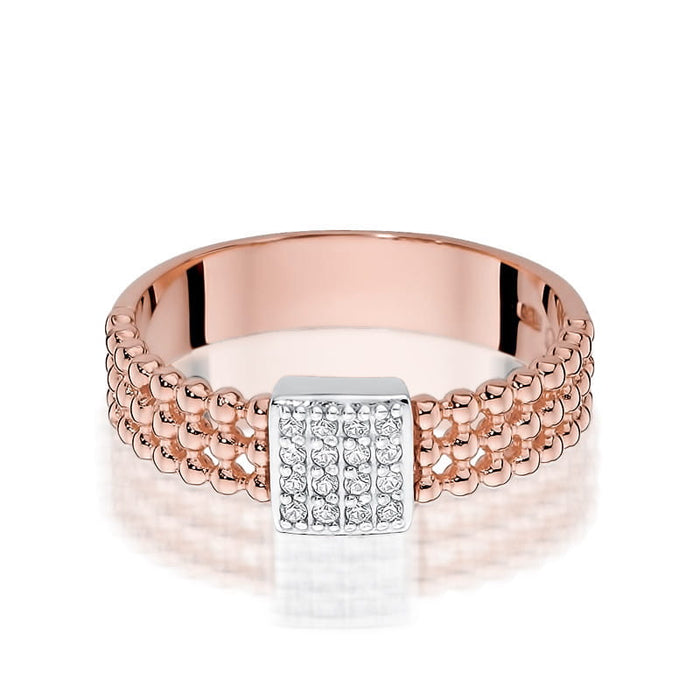 Inel Aur 14k cu Diamant Natural 0.08 ct