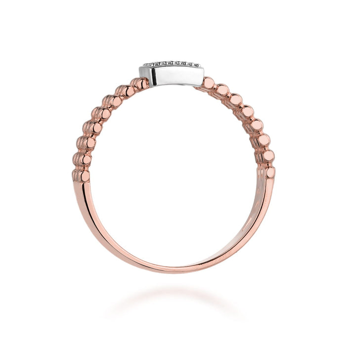 Inel Aur 14k cu Diamant Natural 0.08 ct