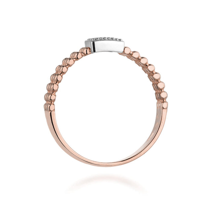 Inel Aur 14K W353 Diamante Negre 0.08ct