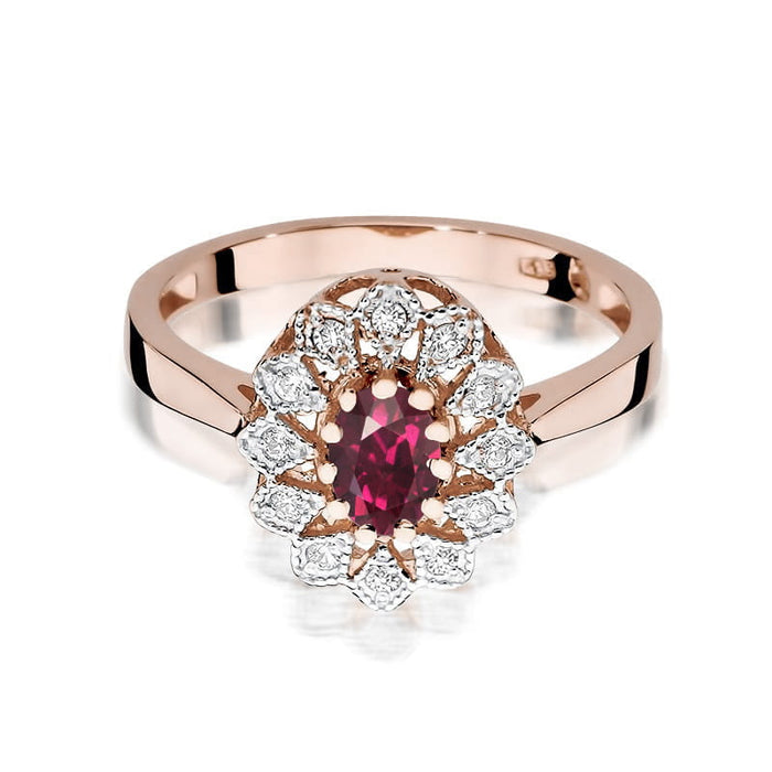 Inel Aur 14K W354 Rodolit 0.50ct