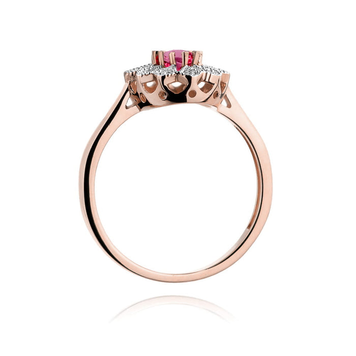 Inel Aur 14K W354 Rodolit 0.50ct