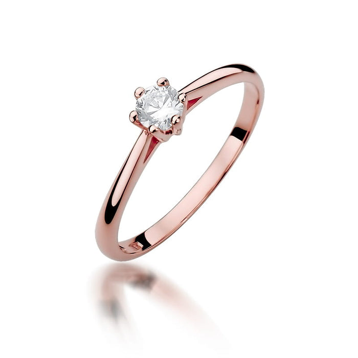 Inel Aur 14K cu Diamant Natural 0.15 ct