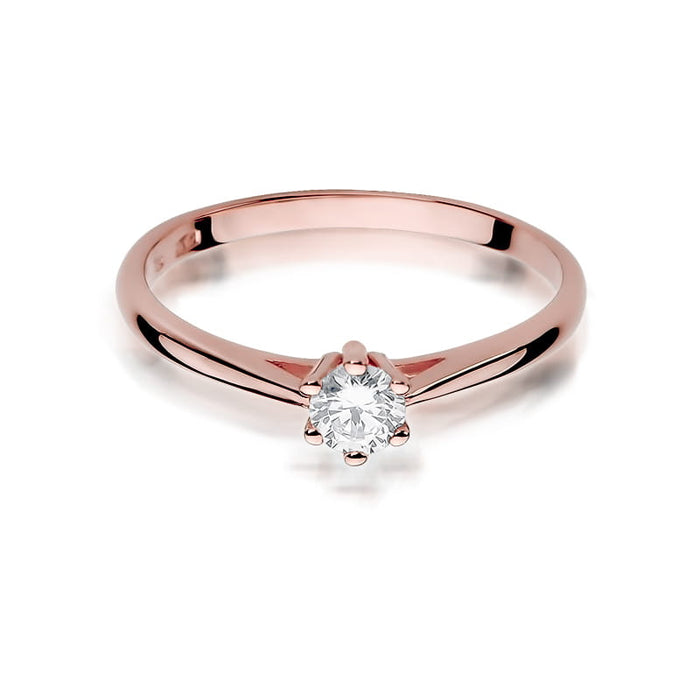 Inel Aur 14K cu Diamant Natural 0.15 ct