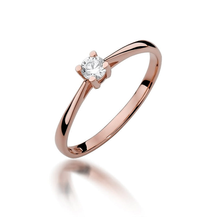 Inel Aur 14K cu Diamant Natural 0.15 ct