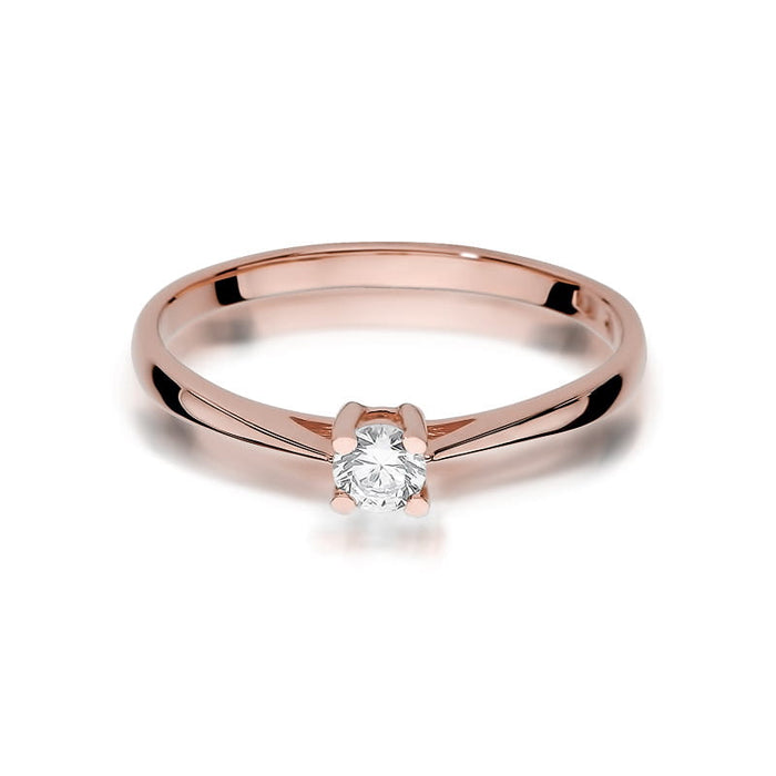 Inel Aur 14K cu Diamant Natural 0.15 ct