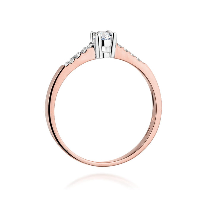 Inel Aur 14K cu Diamant Natural 0.22 ct