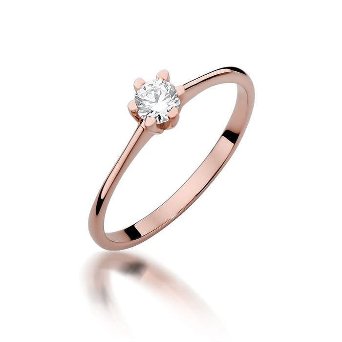 Inel Aur 14K cu Diamant Natural 0.23 ct