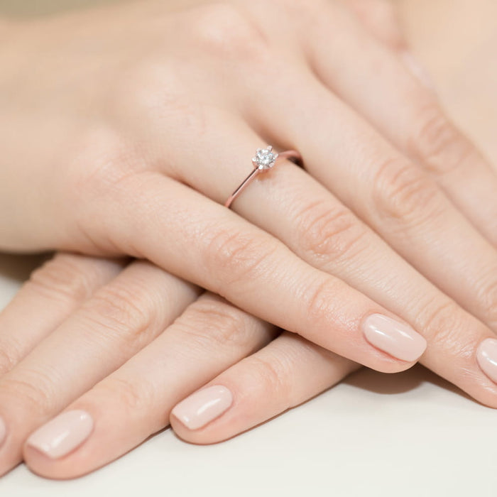 Inel Aur 14K cu Diamant Natural 0.23 ct