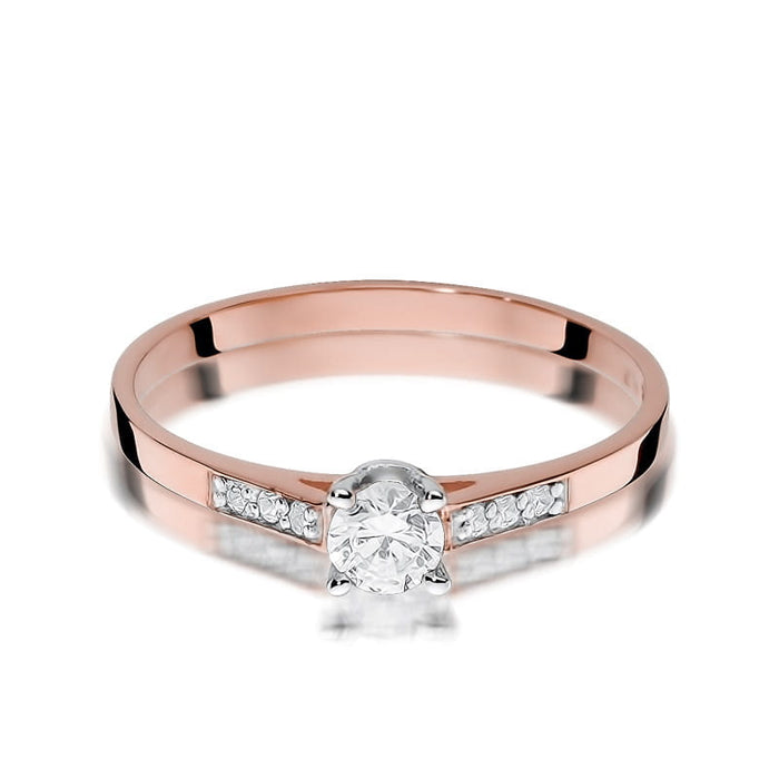 Inel Aur 14K cu Diamant Natural 0.21 ct