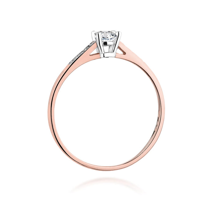 Inel Aur 14K cu Diamant Natural 0.21 ct