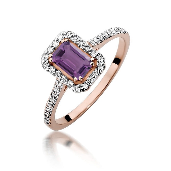 Inel Aur 14K W403 Ametist 0.50ct