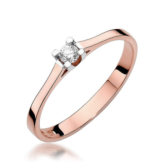 Inel Aur 14k cu Diamant Natural 0.09 ct