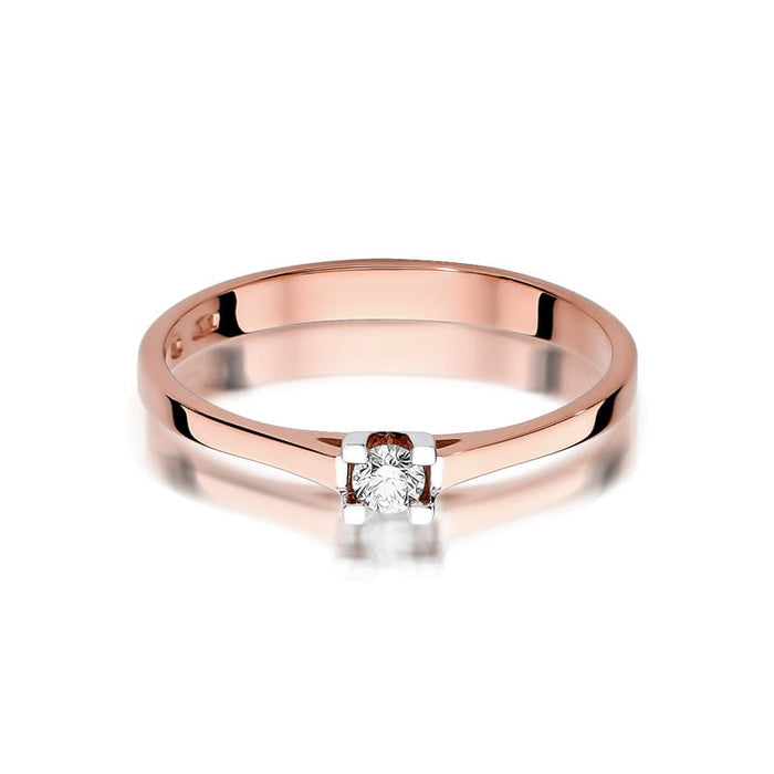 Inel Aur 14k cu Diamant Natural 0.09 ct