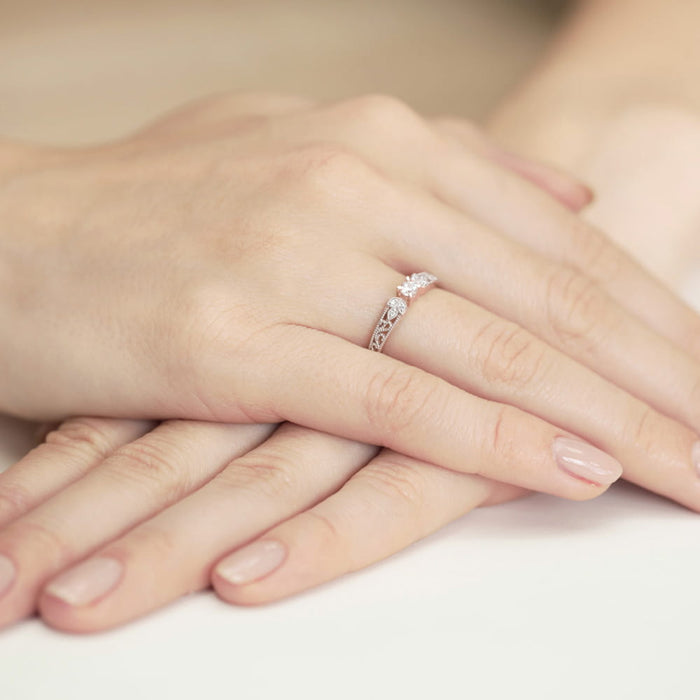 Inel Aur 14K cu Diamant Natural 0.13 ct