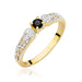 Inel Aur 14K W411 Diamant Negru 0.12ct