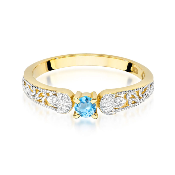 Inel Aur 14K W411 Topaz 0.15ct