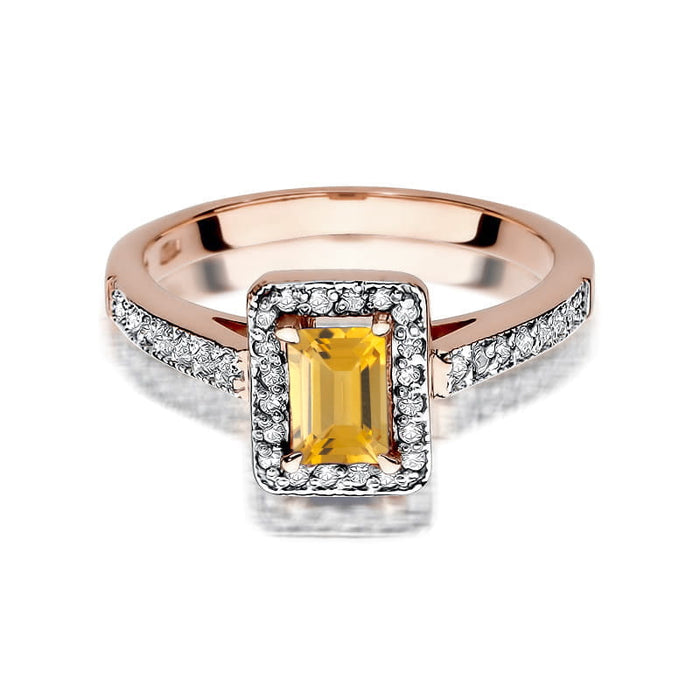 Inel Aur 14K W422 Citrin 0.60ct