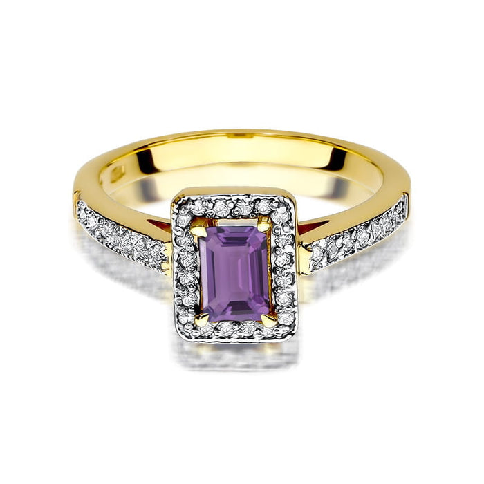 Inel Aur 14K W422 Ametist 0.50ct