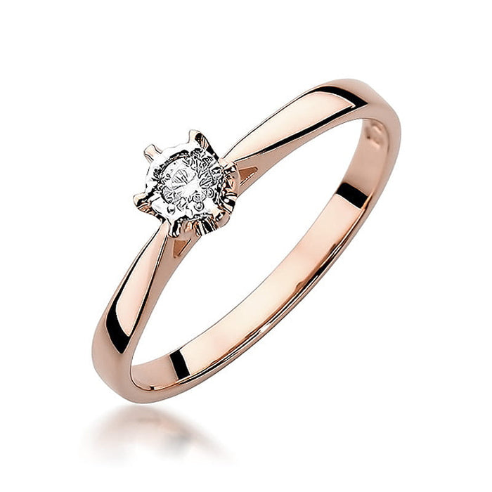 Inel Aur 14K cu Diamant Natural 0.05 ct