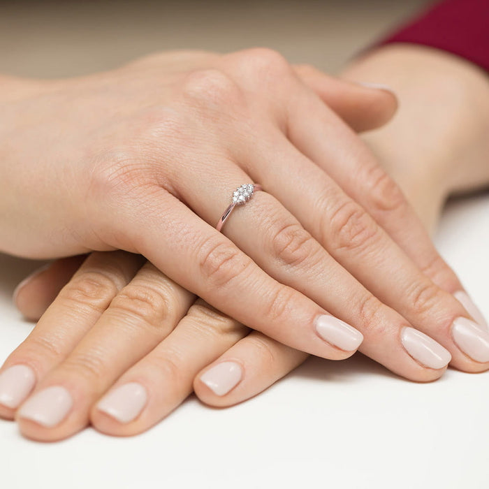 Inel Aur 14K cu Diamant Natural 0.11 ct