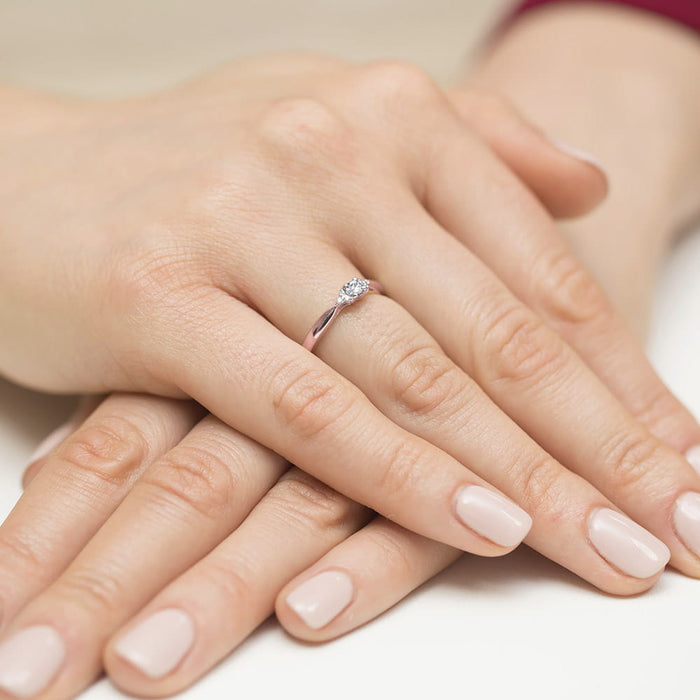 Inel Aur 14K cu Diamant Natural 0.13 ct