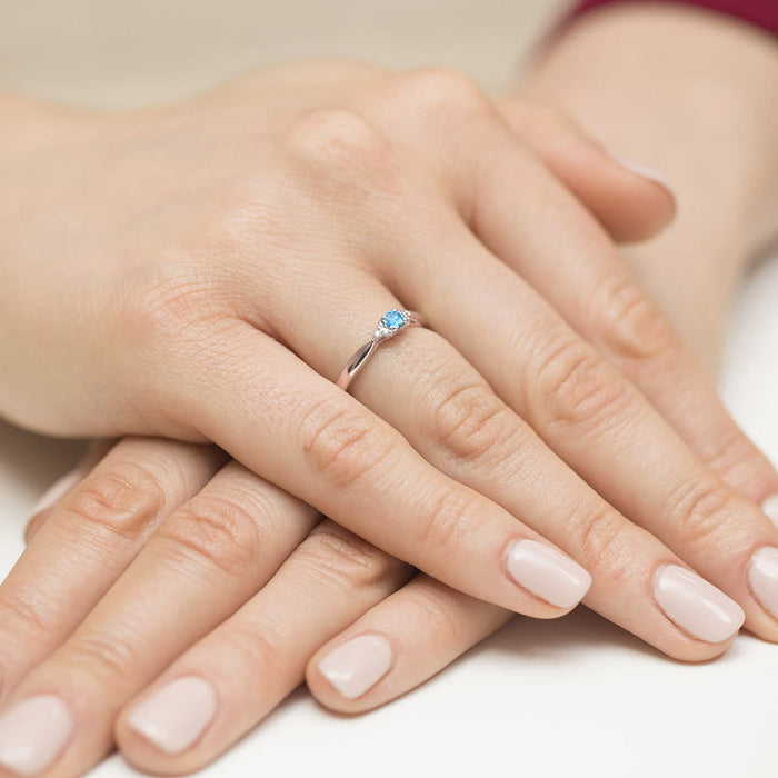 Inel Aur 14K W428 Topaz 0.15ct