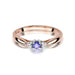 Inel Aur 14K cu Tanzanit 0.15 ct