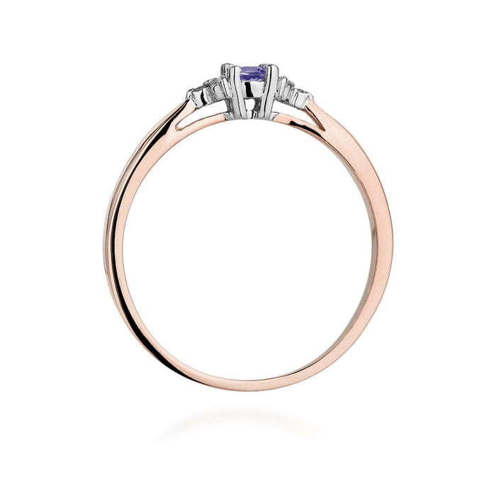 Inel Aur 14K cu Tanzanit 0.15 ct